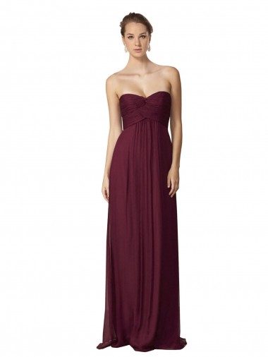 Soft Chiffon A-Line Long Sleeveless Bridesmaid Dress / Formal Dress Cairns