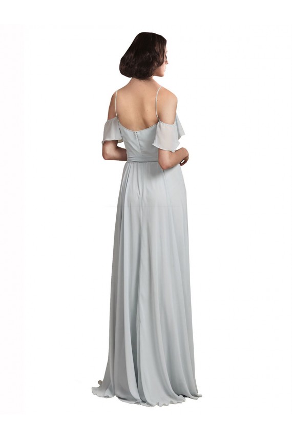 Soft Chiffon A-Line Long Sleeveless Frost Formal Dress / Bridesmaid Dress Cairns