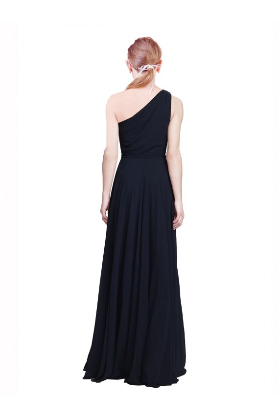 Chiffon A-Line Long Sleeveless Dark Navy Bridesmaid Dress / Evening Dress Cairns