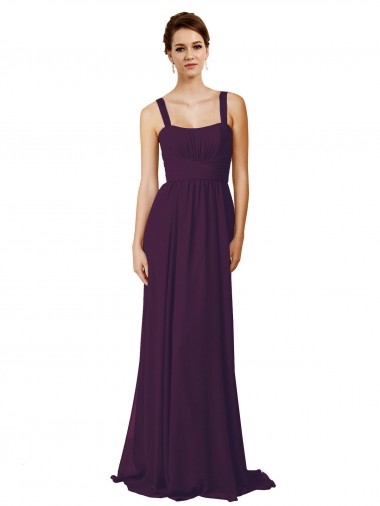 Soft Chiffon A-Line Sweep Train Sleeveless Bridesmaid Dress Cairns
