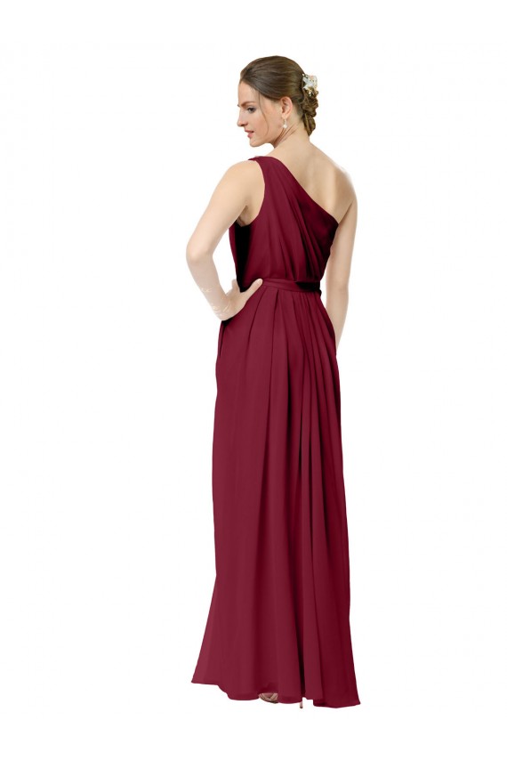 Chiffon A-Line Long Sleeveless Burgundy Bridesmaid Dresses Cairns