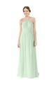 Soft Chiffon A-Line Long Sleeveless Sage Bridesmaid Dress Cairns