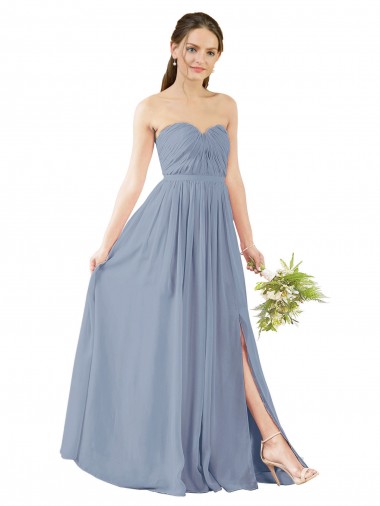 Soft Chiffon A-Line Long Sleeveless Open Back Evening Gowns / Bridesmaid Dress Cairns