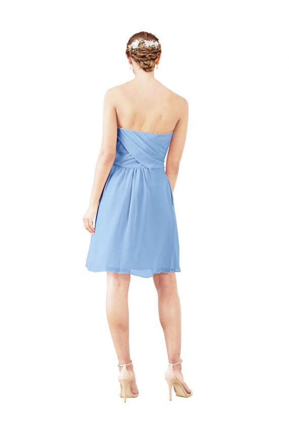 Soft Chiffon A-Line Knee Length Sleeveless Open Back Bridesmaid Dress Cairns