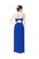 Soft Chiffon Sheath Long Sleeveless Open Back Royal Blue Bridesmaid Dresses Cairns