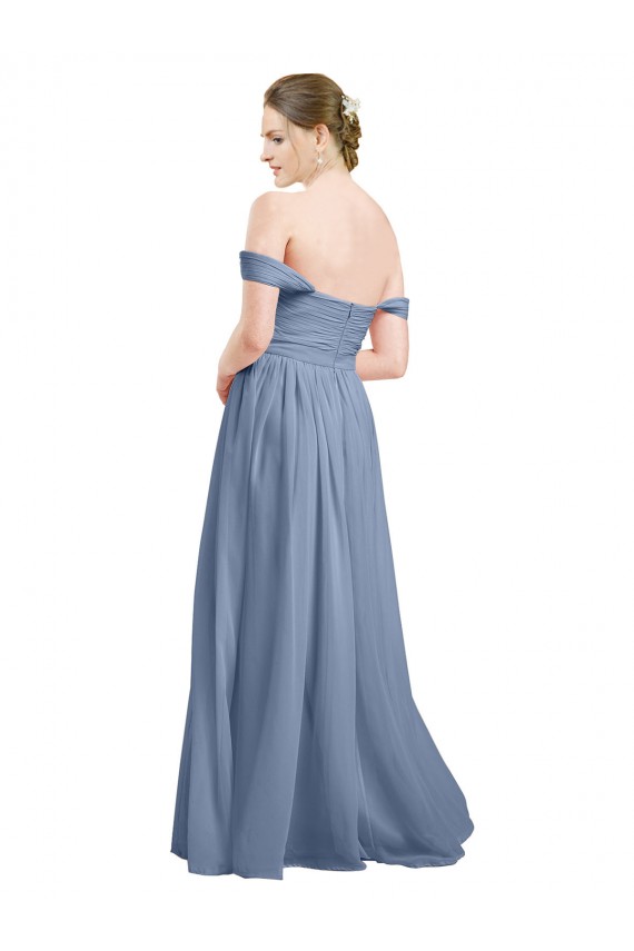 Soft Chiffon A-Line Sleeveless Dusty Blue Formal Dress / Bridesmaid Dress Cairns