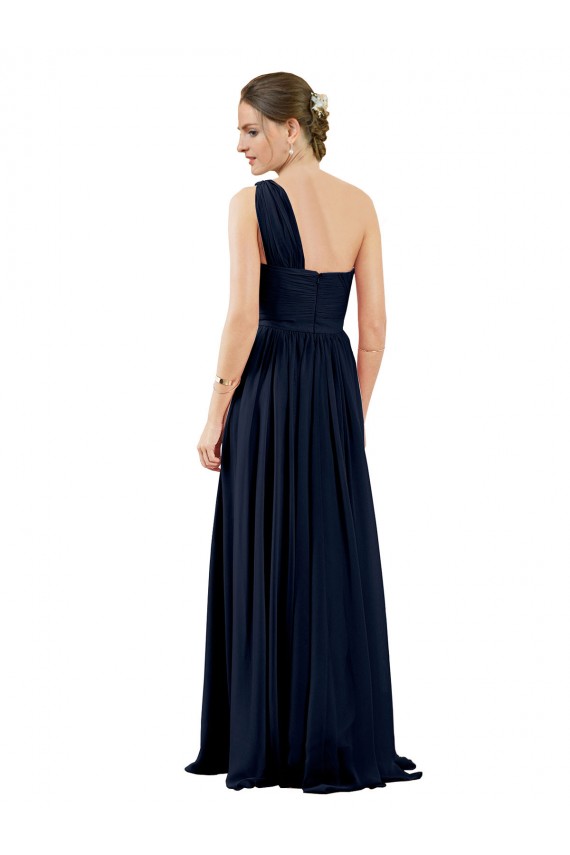Chiffon A-Line Sleeveless Dark Navy Bridal Party Dress / Evening Dress Cairns