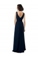 Chiffon A-Line Long Sleeveless V-Back Bridal Party Dress Cairns
