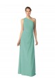 Soft Chiffon A-Line Long Sleeveless Jade Bridesmaid Dress Cairns