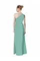 Soft Chiffon A-Line Long Sleeveless Jade Bridesmaid Dress Cairns