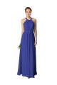 Soft Chiffon A-Line Long Sleeveless Royal Blue Evening Dress / Bridesmaid Dress Cairns