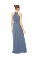 Soft Chiffon A-Line Long Sleeveless Midnight Green Bridesmaid Gowns Cairns