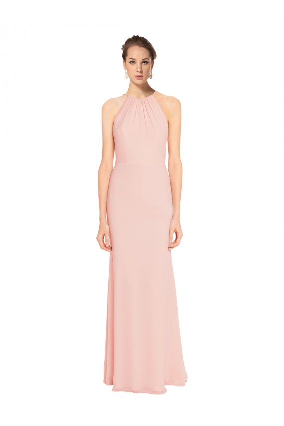 Chiffon Long A-Line Sleeveless Bridesmaid Dress Cairns