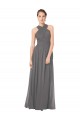 Soft Chiffon A-Line Long Sleeveless Keyhole Back Bridesmaid Dress Cairns
