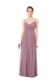 Soft Chiffon A-Line Long Sleeveless Open Back Bridesmaid Gowns Cairns