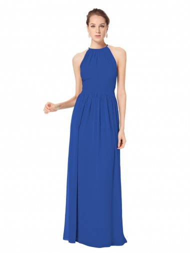 Chiffon A-Line Long Sleeveless Keyhole Back Bridesmaid Dress / Evening Dress Cairns