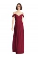 Soft Chiffon A-Line Long Sleeveless Off the Shoulder Bridesmaid Dresses Cairns