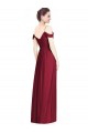 Soft Chiffon A-Line Long Sleeveless Off the Shoulder Bridesmaid Dresses Cairns