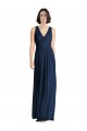 Chiffon A-Line Long Floor Length Sleeveless Dark Navy Bridesmaid Dresses Cairns