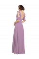 Soft Chiffon A-Line Long Cold Shoulder Criss Cross Back Bridesmaid Dresses Cairns