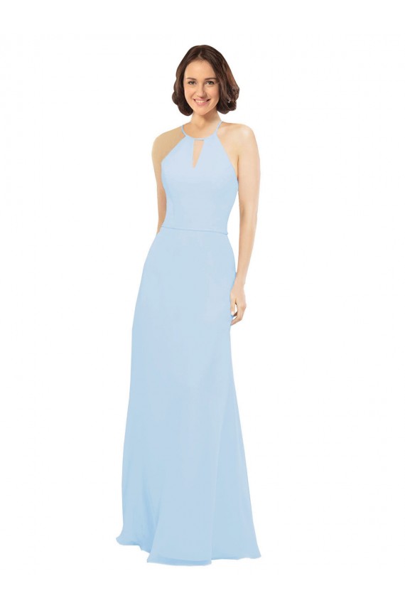 Soft Chiffon A-Line Long Sleeveless Wedding Party Dress Cairns