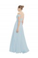 Soft Chiffon A-Line Long Sleeveless Sea Glass Evening Dress / Bridesmaid Dress Cairns