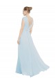 Soft Chiffon A-Line Long Sleeveless Sea Glass Bridesmaid Dress Cairns