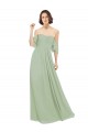 Soft Chiffon A-Line Long Cold Shoulder Bridesmaid Dress Cairns