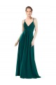 Chiffon A-Line Long Sleeveless V-Neck Keyhole Back Bridesmaid Dresses Cairns