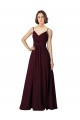 Soft Chiffon A-Line Sleeveless Burgundy Gold Bridesmaid Gown Cairns