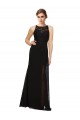 Soft Chiffon & Lace Sheath Long Sleeveless Bridesmaid Dress Cairns