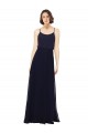 Soft Chiffon Sheath Sheath Sleeveless Dark Navy Bridal Party Dress Cairns