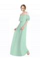 Soft Chiffon A-Line Long Sleeveless Mint Green Bridesmaid Gowns Cairns