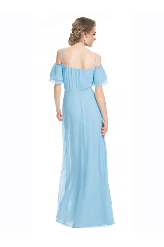 Soft Chiffon A-Line Long Sleeveless Mint Green Bridesmaid Gowns Cairns