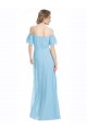 Soft Chiffon A-Line Long Sleeveless Mint Green Bridesmaid Gowns Cairns