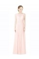 Soft Chiffon A-Line Long Sleeveless V-Back Bridesmaid Dress Cairns