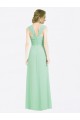 Soft Chiffon A-Line Long Cap Sleeves V-Back Bridesmaid Dress Cairns