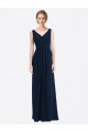 Soft Chiffon A-Line Long Sleeveless Low Back Evening Gowns / Bridesmaid Dress Cairns