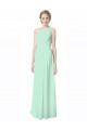 Soft Chiffon A-Line Long Sleeveless Mint Green Bridesmaid Dress Cairns