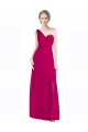 Soft Chiffon A-Line Long Sleeveless Red Bridesmaid Dress Cairns