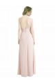 Soft Chiffon A-Line Long Sleeveless Red Bridesmaid Dress Cairns