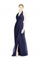 Soft Chiffon A-Line Long Sleeveless Open Back Side Front Slit Bridesmaid Dresses Cairns