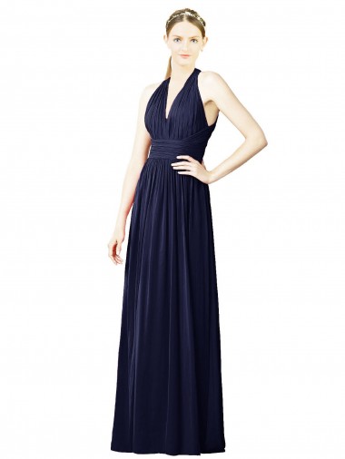 Chiffon A-Line Long Sleeveless Open Back Bridesmaid Dresses Cairns