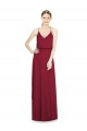 Soft Chiffon A-Line Long Sleeveless Burgundy Bridesmaid Dresses Cairns