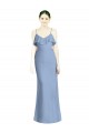 Soft Chiffon A-Line Sleeveless Dusty Blue Bridesmaid Dresses Cairns