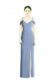 Soft Chiffon A-Line Long Cold Shoulder Open Back Formal Evening Gown / Bridesmaid Dress Cairns