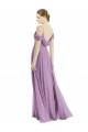 Soft Chiffon A-Line Long Sleeveless Off the Shoulder Open Back Evening Dresses Cairns