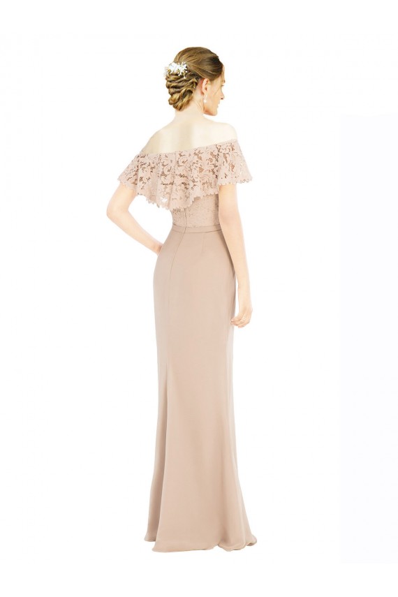 Soft Chiffon & Lace A-Line Long Sleeveless Prom Dress / Bridesmaid Dress Cairns