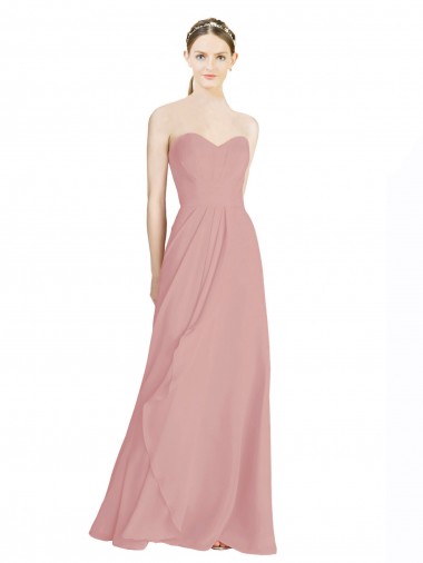 Soft Chiffon A-Line Long Sleeveless Low Back Bridesmaid Dress / Formal Dress Cairns