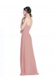 Soft Chiffon A-Line Long Sleeveless Low Back Bridesmaid Dress / Formal Dress Cairns